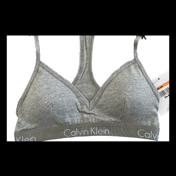 Calvin Klein Bralette Small Lot Of 3 Bras Wirefree Triangle Lightly Lined NWT - Picture 7 of 8